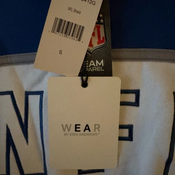 Women's NFL WEAR by Erin Andrews Dark Blue Quarter-Zip Jacket - Picture 5 of 8